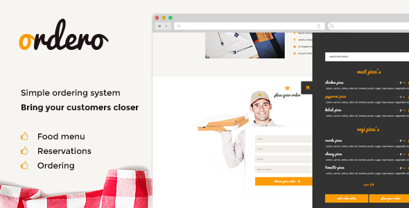 Ordero - Menu,Order,Reservation Wordpress Plugin